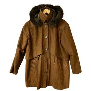 Paris Dakar Brown Suede Hooded Jacket